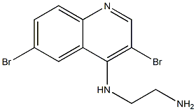 4-(2-AMINOETHYL)AMINO-3,6-DIBROMOQUINOLINE 结构式