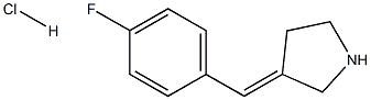 (E)-3-(4-FLUOROBENZYLIDENE)PYRROLIDINE HYDROCHLORIDE 结构式