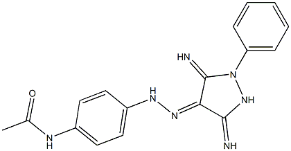 N-{4-[(2Z)-2-(3,5-DIIMINO-1-PHENYLPYRAZOLIDIN-4-YLIDENE)HYDRAZINO]PHENYL}ACETAMIDE 结构式