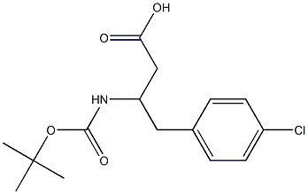 3-TERT-BUTOXYCARBONYLAMINO-4-(4-CHLORO-PHENYL)-BUTYRIC ACID 结构式