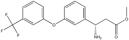METHYL (3S)-3-AMINO-3-(3-[3-(TRIFLUOROMETHYL)PHENOXY]PHENYL)PROPANOATE 结构式