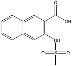 3-[(METHYLSULFONYL)AMINO]-2-NAPHTHOIC ACID 结构式