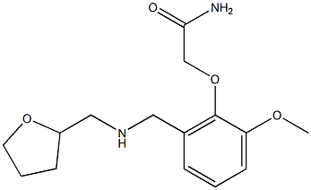 2-(2-METHOXY-6-(((TETRAHYDROFURAN-2-YLMETHYL)AMINO)METHYL)PHENOXY)ACETAMIDE 结构式