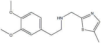 [2-(3,4-DIMETHOXY-PHENYL)-ETHYL]-(5-METHYL-THIAZOL-2-YLMETHYL)-AMINE 结构式