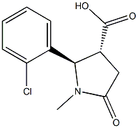 (2R,3R)-2-(2-CHLOROPHENYL)-1-METHYL-5-OXO-3-PYRROLIDINECARBOXYLIC ACID 结构式