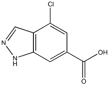 4-CHLORO-6-(1H)INDAZOLE CARBOXYLIC ACID 结构式