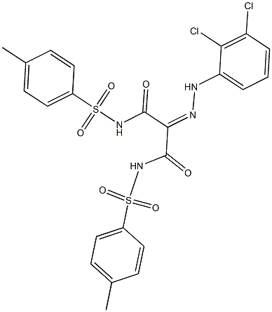 2-(2-(2,3-Dichlorophenyl)hydrazono)-N1,N3-bis(p-tolylsulfonyl)malonamide 结构式
