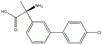 (2S)-2-AMINO-2-[3-(4-CHLOROPHENYL)PHENYL]PROPANOIC ACID 结构式
