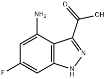 4-AMINO-6-FLUORO-3-INDAZOLECARBOXYLIC ACID 结构式