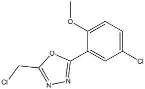 2-(5-CHLORO-2-METHOXYPHENYL)-5-(CHLOROMETHYL)-1,3,4-OXADIAZOLE 结构式