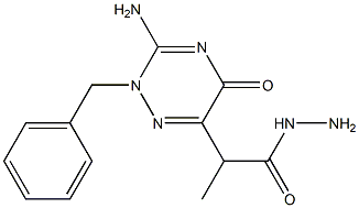2-(3-AMINO-2-BENZYL-5-OXO-2,5-DIHYDRO-[1,2,4]TRIAZIN-6-YL)-PROPIONIC ACID HYDRAZIDE 结构式