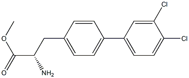 Methyl (2S)-2-amino-3-[4-(3,4-dichlorophenyl)phenyl]propanoate 结构式