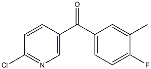 2-CHLORO-5-(4-FLUORO-3-METHYLBENZOYL)PYRIDINE 结构式