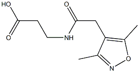 3-([(3,5-DIMETHYLISOXAZOL-4-YL)ACETYL]AMINO)PROPANOIC ACID 结构式