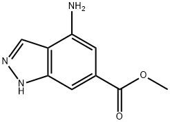4-氨基-吲唑-6-甲酸甲酯 结构式