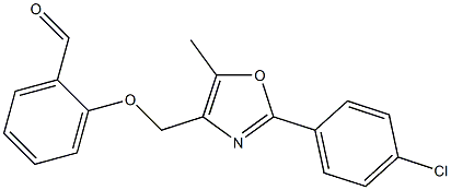 2-[2-(4-CHLORO-PHENYL)-5-METHYL-OXAZOL-4-YLMETHOXY]-BENZALDEHYDE 结构式