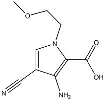 3-AMINO-4-CYANO-1-(2-METHOXYETHYL)-1H-PYRROLE-2-CARBOXYLIC ACID 结构式