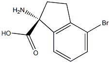 (1R)-1-AMINO-4-BROMOINDANECARBOXYLIC ACID 结构式