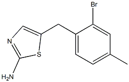 5-(2-BROMO-4-METHYLBENZYL)-1,3-THIAZOL-2-AMINE 结构式