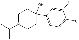 4-(4-CHLORO-3-FLUOROPHENYL)-4-HYDROXY-1-ISOPROPYLPIPERIDINE 结构式