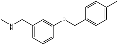 N-METHYL-1-(3-((4-METHYLBENZYL)OXY)PHENYL)METHANAMINE 结构式