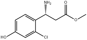 METHYL (3R)-3-AMINO-3-(2-CHLORO-4-HYDROXYPHENYL)PROPANOATE 结构式