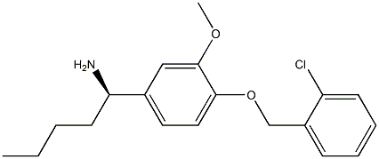 (1R)-1-(4-[(2-CHLOROPHENYL)METHOXY]-3-METHOXYPHENYL)PENTYLAMINE 结构式
