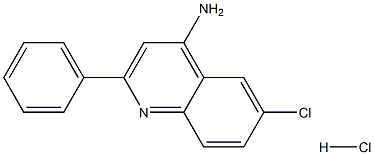 4-AMINO-6-CHLORO-2-PHENYLQUINOLINE HYDROCHLORIDE 结构式