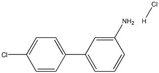 3-(4-氯苯基)苯胺,盐酸盐 结构式