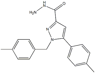 1-(4-METHYLBENZYL)-5-P-TOLYL-1H-PYRAZOLE-3-CARBOHYDRAZIDE 结构式