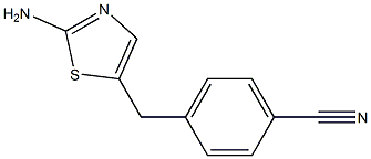 4-[(2-Amino-1,3-thiazol-5-yl)methyl]benzonitrile 结构式