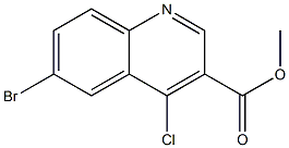 6-Bromo-4-chloro-quinoline-3-carboxylic acid methyl ester 结构式