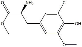 METHYL (2S)-2-AMINO-3-(3-CHLORO-4-HYDROXY-5-METHOXYPHENYL)PROPANOATE 结构式