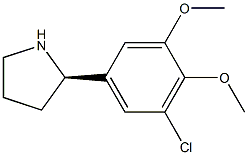 5-((2R)PYRROLIDIN-2-YL)-3-CHLORO-1,2-DIMETHOXYBENZENE 结构式