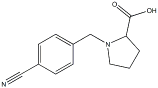 1-(4-CYANOBENZYL)PYRROLIDINE-2-CARBOXYLIC ACID 结构式