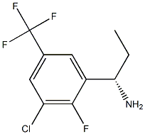 (1S)-1-[3-CHLORO-2-FLUORO-5-(TRIFLUOROMETHYL)PHENYL]PROPYLAMINE 结构式