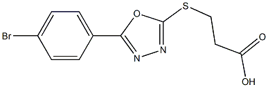 3-([5-(4-BROMOPHENYL)-1,3,4-OXADIAZOL-2-YL]THIO)PROPANOIC ACID 结构式