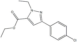 ETHYL 3-(4-CHLOROPHENYL)-1-ETHYL-1H-PYRAZOLE-5-CARBOXYLATE 结构式