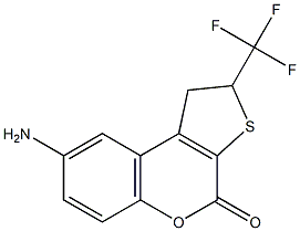 8-Amino-1,2-dihydro-2-trifluoromethyl-4H-thieno-[2,3-c]-chromene-4-one 结构式