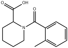 1-(2-甲基苯甲酰基)哌啶-2-羧酸 结构式