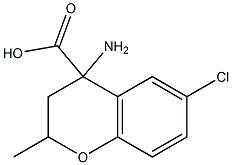 4-AMINO-6-CHLORO-2-METHYLCHROMAN-4-CARBOXYLIC ACID 结构式