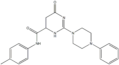 2-(4-PHENYL-1-PIPERAZINYL)-N-(4-METHYLPHENYL)-6-OXO-3,4,5,6-TETRAHYDRO-4-PYRIMIDINECARBOXAMIDE 结构式