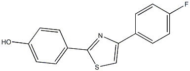 4-(4-(4-FLUOROPHENYL)THIAZOL-2-YL)PHENOL 结构式