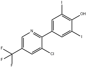 4-[3-CHLORO-5-(TRIFLUOROMETHYL)-2-PYRIDINYL]-2,6-DIIODOBENZENOL 结构式