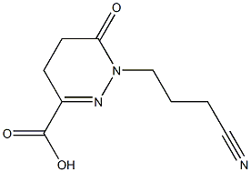 1-(3-CYANOPROPYL)-6-OXO-1,4,5,6-TETRAHYDROPYRIDAZINE-3-CARBOXYLIC ACID 结构式