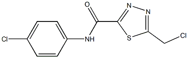 5-(氯甲基)-N-(4-氯苯基)-1,3,4-噻二唑-2-甲酰胺 结构式