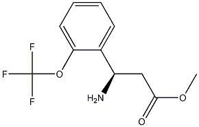 METHYL (3R)-3-AMINO-3-[2-(TRIFLUOROMETHOXY)PHENYL]PROPANOATE 结构式