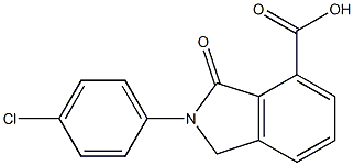 2-(4-CHLORO-PHENYL)-3-OXO-2,3-DIHYDRO-1H-ISOINDOLE-4-CARBOXYLIC ACID 结构式