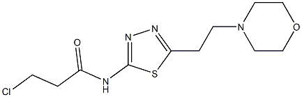 3-CHLORO-N-[5-(2-MORPHOLIN-4-YLETHYL)-1,3,4-THIADIAZOL-2-YL]PROPANAMIDE 结构式