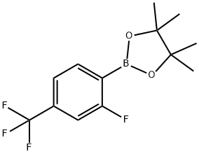 2-FLUORO-4-TRIFLUOROMETHYLPHENYLBORONIC ACID, PINACOL ESTER 结构式